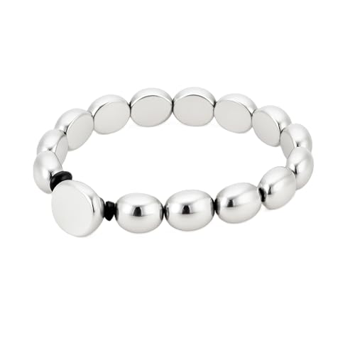 UNO de 50 - Pulsera Colección Ser Intrépida para Mujer, Plata 925, Color Plata, Talla M, Fabricado en España