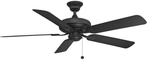 Fanimation 52" Edgewood Black Outdoor Pull-Chain Ceiling Fan