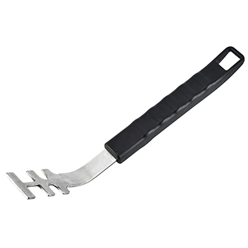 Greabuy Levantador de parrilla de acero inoxidable para parrilla de cocina, antiquemaduras, red para horno, parrilla de mano