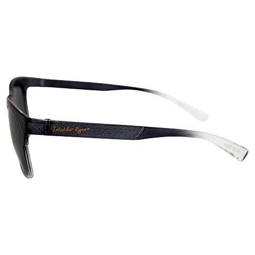 Tahiti Polarized Sunglasses for Women Fashionable Gradient Grey Clear Frame w/Smoke Lens3