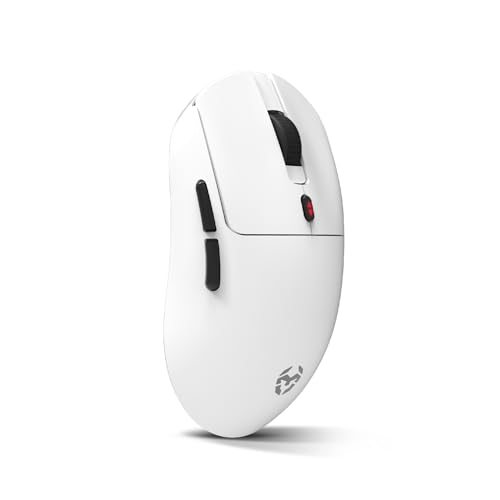 Klever, Mouse Gaming Wireless Superleggero 55 g, Sensore Ottico Pixart PMW3325 fino a 10.000 DPI, 6 Pulsanti, Polling Rate 1000Hz, Connessione Wireless 2,4GHz e USB-C, PC, Mac, PS4, PS5, Bianco. - Mouse gaming - Immagine 2