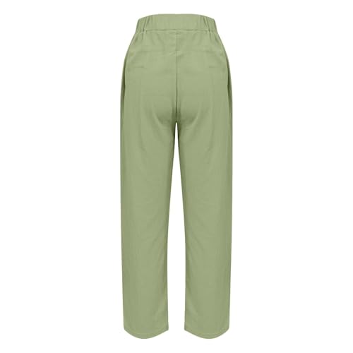 Women's High Waisted Straight Leg Pants Stretchy Business Casual Beach Pants Plus Size Work Trousers with Pockets3