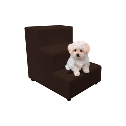 Hierarquia para Pet 3 Degraus Cachorro e Gato(Suede Marrom)