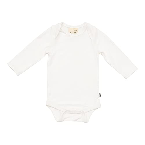 Image of KYTE BABY Soft Bamboo Rayon Long Sleeve Unisex Bodysuit, 0-24 Months (Cloud, 0-3 Months)