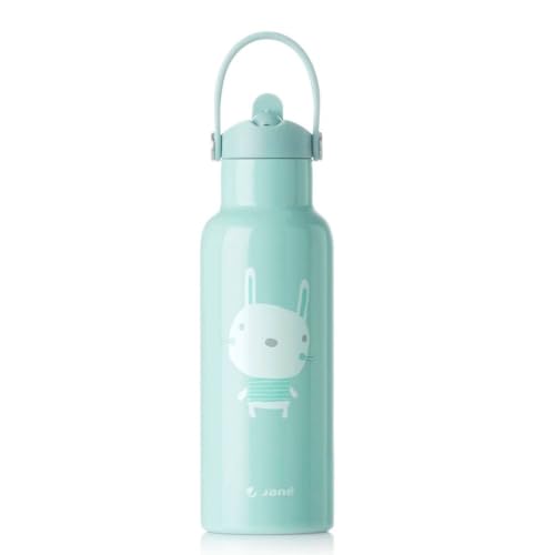 Jané Termo Acero Inoxidable 500 ml, Mantiene 24h Frío y 12h Calor, Recubrimiento Interior Cerámico, Libre BPA, Verde