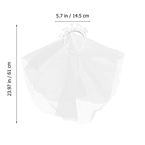 minkissy Tiara De Despedida De Solteira Tiara De Noiva Véu Pérola Tiara De Noiva Véu De Noiva Faixa