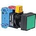 HW2B-M1F10-B, Switch Push Button N.O. SPST Flush Square Button 10A 440VAC 220VDC 745.7VA Momentary Contact Screw Panel Mount (2 Items)