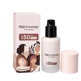 Liquid Foundation SPF 50 PA++++ | High Coverage Face Foundation | Waterproof Matte Finish | Long Wear Makeup for Women | 30ml | (Shade 02)-image-10