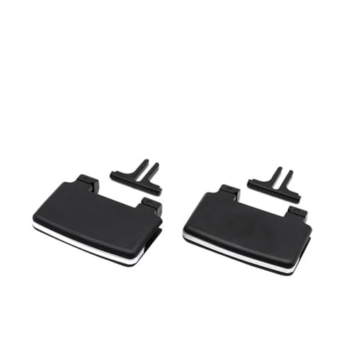 NYSQOFMB Rejillas Ventilación Coche 1648300454 para Mercedes para Benz W164 ML GL 300 350 2005-2011 Rejilla Ventilación Aire Acondicionado Trasero Automóvil Hebillas Salida Aire(Black Slider 2PCS)