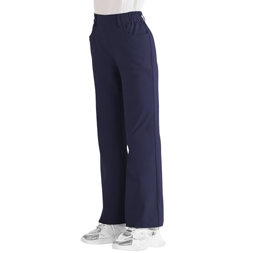 Image of Girls Flare Dress Pants, Bootcut School Uniform Slacks Size 6-15 Years