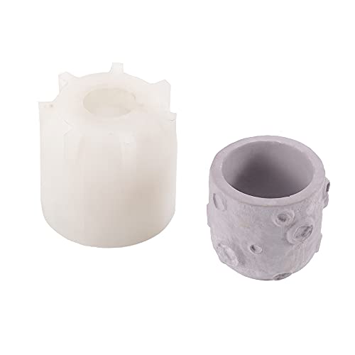 Molde de silicona de hormigón para macetas de flores forma planeta de silicona molde de fundición de candelabros para hacer manualidades