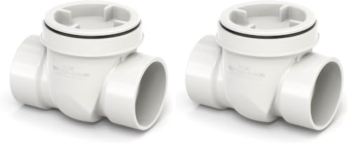 Image of GASHER 3 inch PVC Backflow Preventer Valve, Sewer Check Back Flow Preventer Drain Backflow Preventer Valve for a Variety Of Drainage Systems (Pack of 2)