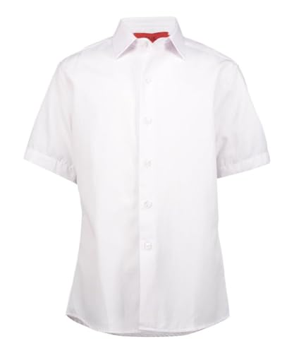Image of Elieballeh Short Sleeve Solid White Poplin Shirt