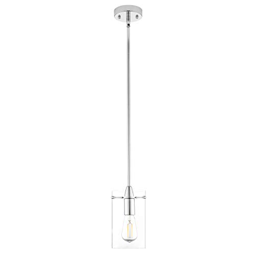 Linea Di Liara Effimero Modern Chrome Pendant Light Fixtures Over Kitchen Island Sink Lighting Ceiling Hanging Farmhouse Metal Industrial Mini Pendant Lighting Medium Clear Glass Shade #TOP5
