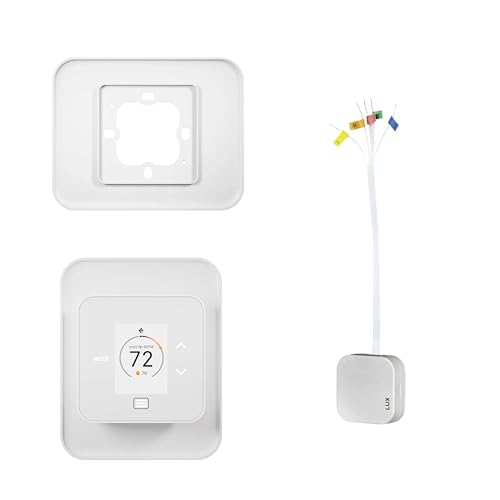 Lux TQ1 White Smart Thermostat for Home with Power Extender