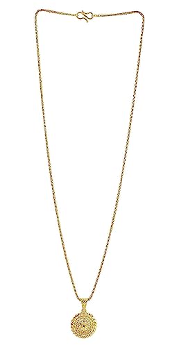 Image of Handicraft Kottage 1gm 22Ct Gold Plated chain with Pandent |latest & Stylish High Gold Plated Celebrity Inspired Gold Chain /Necklace /Jewellery Set /Fashion jewellery for Mens,Womens Girls