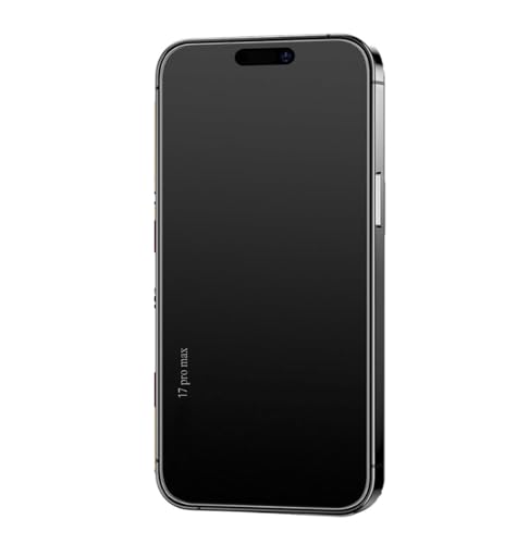 Image of Military-Grade Matte Anti-Glare Tempered Glass Screen Protector Compatible with iphone 17 Pro Max (Black) with Edge to Edge Coverage and Easy Installation kit