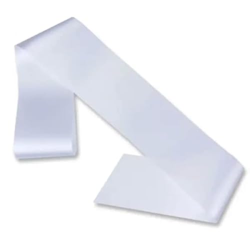 Boolavard Plain/Blank Hen Night Party Sashes - Create Your Own Sash - Unprinted Sash (White)