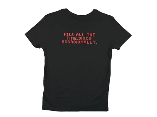 Kiss All the time. Disco Occasionally Pixel T-Shirt - Harry Pop - Together Together - Unisex 100% Cotton Sizes S to 5XL Black