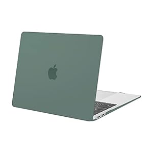 MOSISO Funda Compatible con MacBook Air 13 Pulgadas 2022 2021 2020 2019 2018 A2337 M1 A2179 A1932 con Pantalla Retina&Touch ID, Ultra Delgado Carcasa RÃgida de Plástico Cubierta, Verde Medianoche
