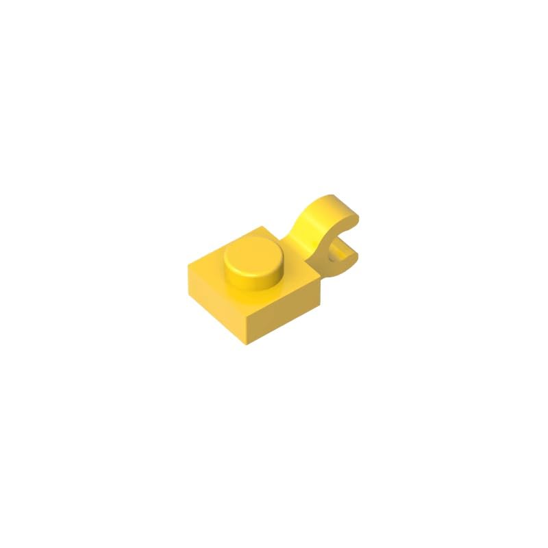 Gobricks 6019 Hinge Plate Plate Special 1x1 with Clip Horizontal [Thick U Clip] 50 Pieces GDS-813 Compatible with Lego Building Blocks Color:Yellow — image 1