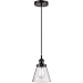 Innovations Lighting 616-1PH-OB-G64-LED Cone - 1 Light Mini Pendant in Industrial Style-8 Inches Tall and 6 Inches Wide, Choose Lamping Option: LED, Shade Options: Seedy Glass