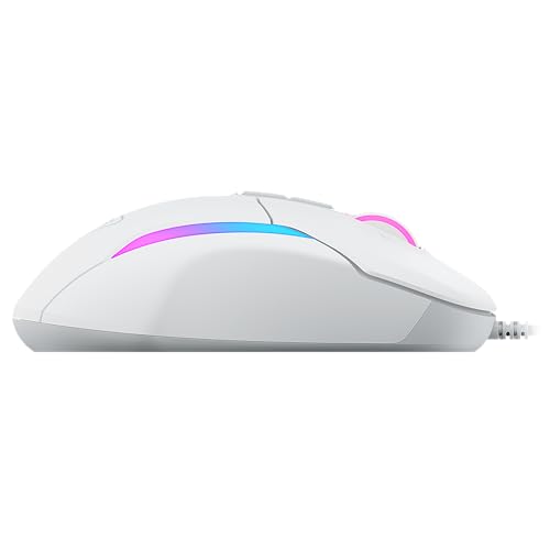 Kone II: Mouse da gaming RGB cablato ed ergonomico, Sensore ottico da 26K DPI, ciclo di vita degli switch ottici di 100 milioni di clic, 23 input personalizzabili: Bianco artico - Mouse gaming - Immagine 12