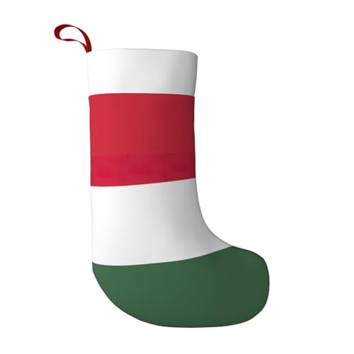 TTIGLHOH Chaussettes de Noël super douces, motif drapeau de la Hongrie, chaussettes de Noël imprimées double face pour décoration de famille