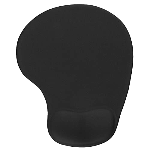 Office Mousepad With Gel Wrist Support - Ergonomic Gaming Desktop Mouse Pad Wrist Rest - Design Gamepad Mat Rubber Base For Laptop Computer (03Black) #TOP7