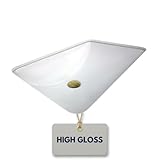 Nantucket Sinks UM-18x12-W White Undermount Bathroom Sink – 18'x12' Interior Rectangular Bowl, Bath Sink for Vanity, High Gloss White Vitreous China, Scratch & Stain Resistant – Great Point