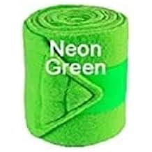 Jacks Horse Deluxe Fleece Polo Wraps Extra Thick Leg Protection Horse Care Solid Colors Color Choice Neon Green