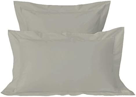 Pizuna Breathable 600 Thread Count Cotton King Size Fitted Sheet Frost Grey, Cool 100% Long Staple Cotton Sateen King Bed Sheet Fitted (Frost Grey Cotton 38cm Deep Fitted Sheet King Size 160x200cm)