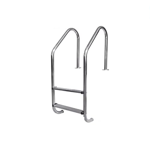 Escalera para piscina con doble barandal y peldaños antideslizantes miniatura 1