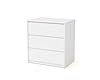 WEBABY - Cajonera bebé de 3 cajones con cambiador madera 50 cm UNO - Blanco #2