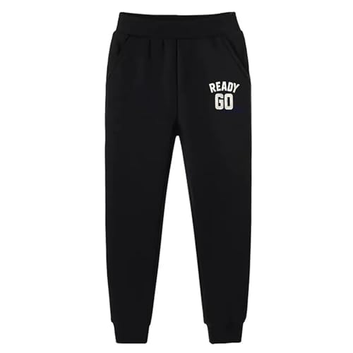 Letter Print Boys Sweatpants Fashion Athletic Elastic Jogger Pants Fall Pull-on Fleece Trousers with Pockets3