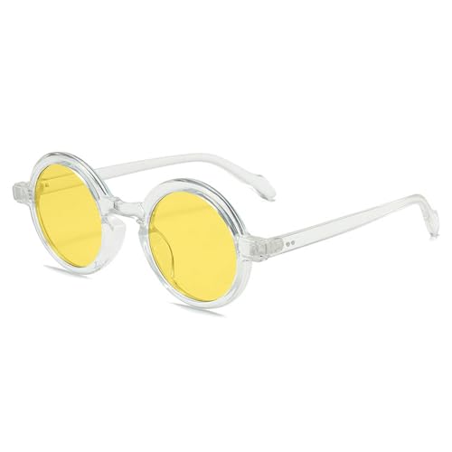 Retro Small Round Sunglasses for Women Fashion Blue Green Lens Shades UV400 Men Trending Punk Sun Glasses2