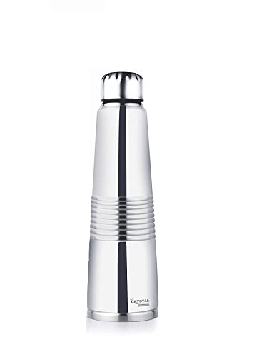Crystal Pyramid Stainless Steel Water Bottle/Fridge Bottle, 1000 ml, Set of 2
