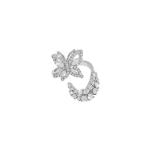 Kokoma Rhinestone Butterfly Ring Cover