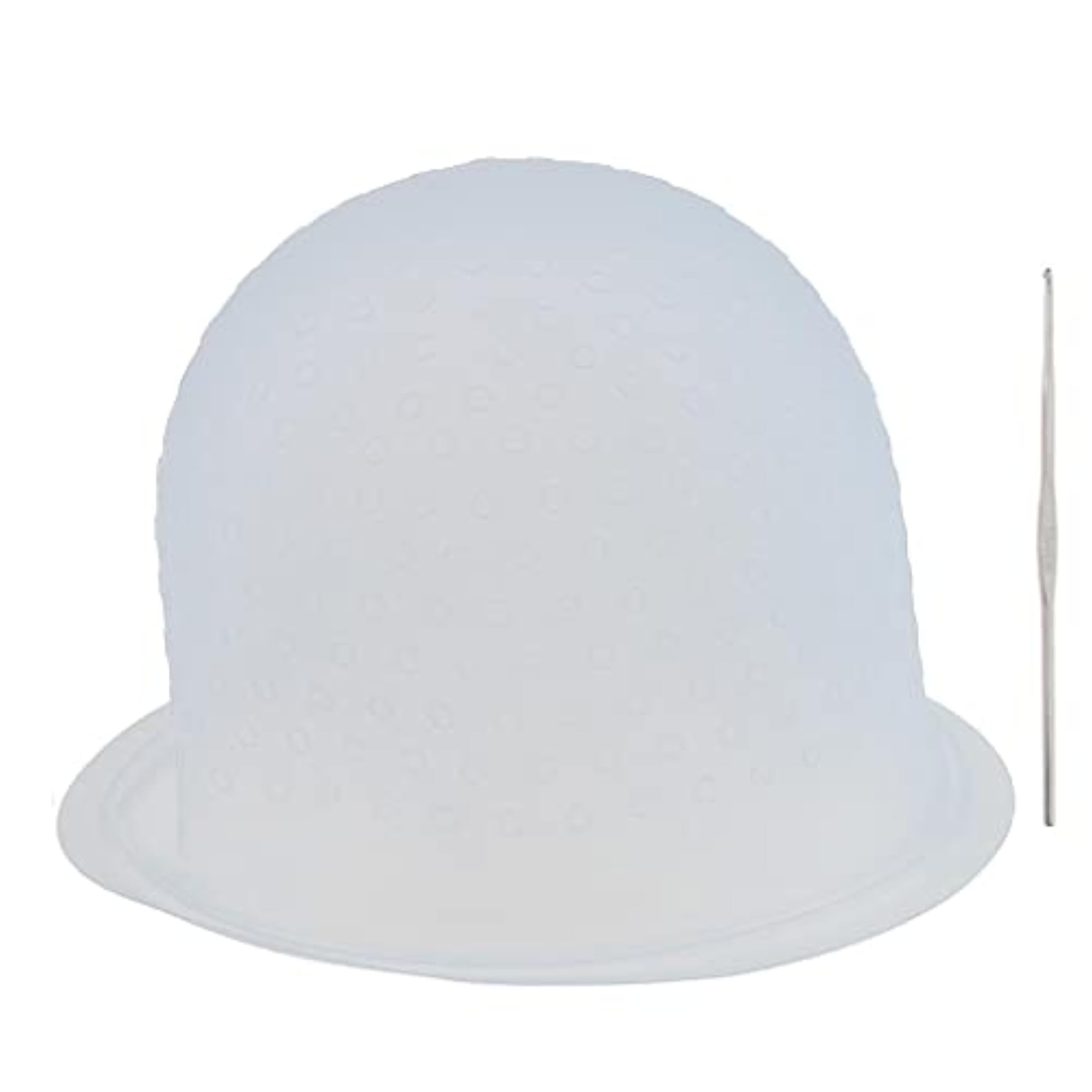 Reusable Hair Coloring Frosting Cap with Metal Hook, Blue