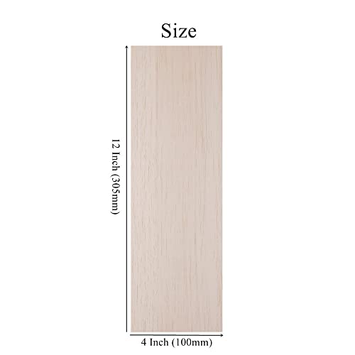 Iuoczi 12 Pack Balsa Wood Sheets 1/8 X 4 X 12 Inch Natural Wood Color Unfinished Wooden For Cricut Maker Make Models Of House Airplane Ship Boat Diy Wooden Plate Model (300X100X3Mm) #TOP4