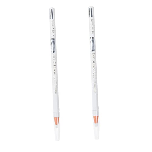 LOLIPPYY 2 piezas Lápiz Delineador Blanco Resistente al Agua Precisión y Larga Duración para Maquillaje de Ojos y Cejas para Profesional y Personal