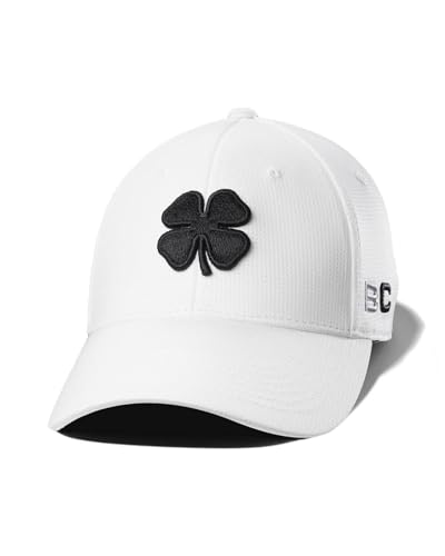 Black Clover Iron X Snow Fitted Cap Golf Hat White/Black L/XL