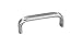 Kipp 06924-12006 Stainless Steel Pull Handle with M6 x 12 Internal Thread, Rectangular Profile, Vibratory Ground Satin Finish, 120 mm Length, Metric, 45 mm Height