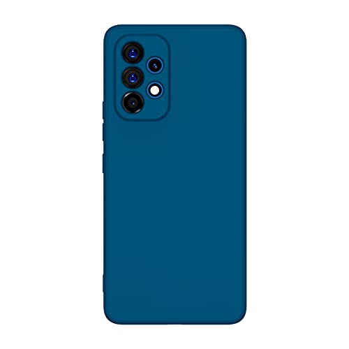 Image of Kapa Matte Lens Protective Back Cover for Samsung Galaxy A73 (5G), Slim Silicone with Soft Lining Shockproof Flexible Full Body Bumper Case (Blue)