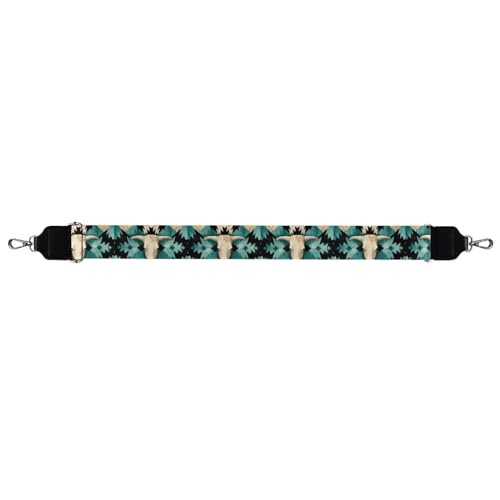 Image of Wide Bag Straps Replacement Crossbody Tribal Sheep Guitar Straps for Handbags /Purses /Messenger /Duffel Bags Backpack Straps Replacement Adjustable Length from 30 inch to 50.3 inch Green