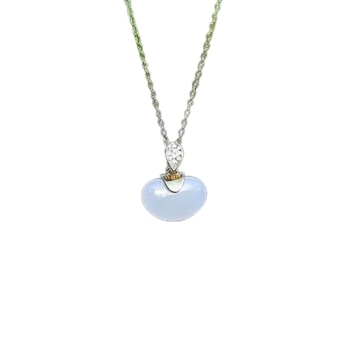 Ornement de jade blanc et argent S925, le cadeau idéal pour femme