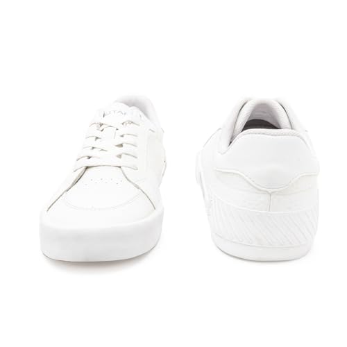 Image of Red Tape Men's Sneakers Off White Pu Round Toe Lace-Up Responsive Sole