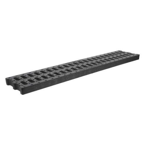 SOIMISS Tapa de Drenaje de Alcantarillado de Plástico PE Negro, Fácil de Limpiar y Reemplazar, Cubierta para Canaleta de Desagüe Adecuado para Cocina y Exteriores