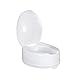 Homecraft Savanah Raised Toilet Seat 6 with Lid, Elongated & Elevated Lock Seat Support for Elderly, Handicapped and Disabled Users, White Colour
