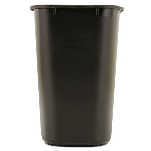 Rubbermaid 295600Bk Deskside Plastic Wastebasket, Rectangular, 7 Gal, Black #TOP1